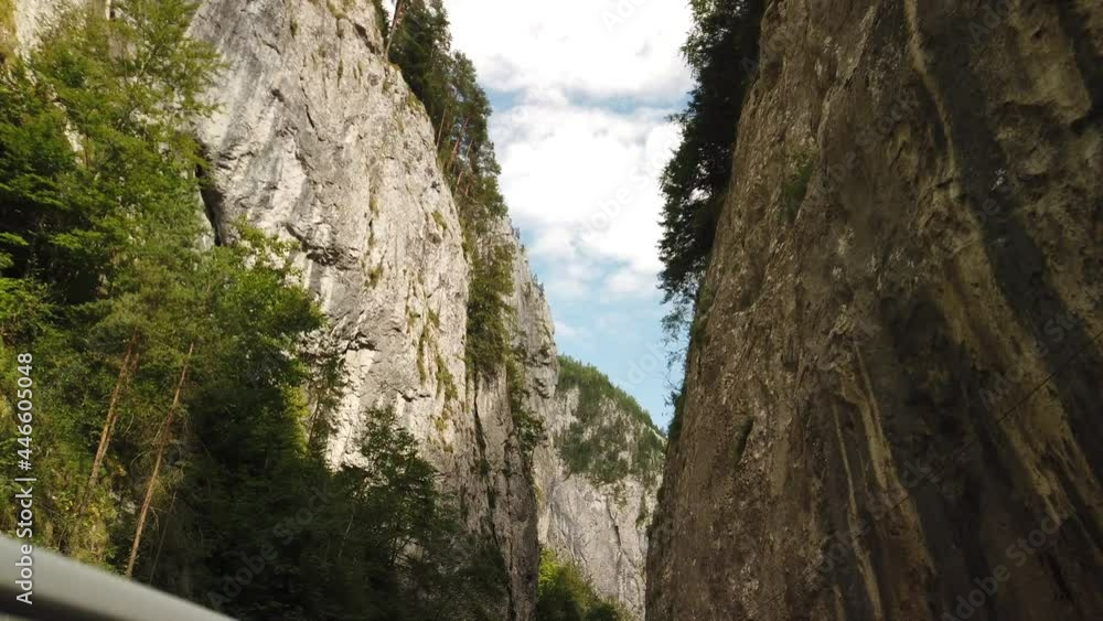 Mountain gorge in Bicaz, Romania shot from a car window with the DJI Osmo Pocket. Mountain gorge in Bicaz, Romania shot from a car window with the DJI Osmo Pocket.