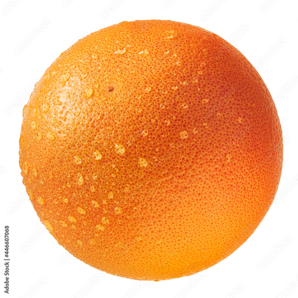 Grapefruit with drops isolated on white background Grapefruit with drops isolated on white background