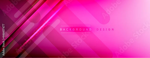 Abstract background - lines composition created with lights and shadows. Technology or business digital template. Trendy simple fluid color gradient abstract background with dynamic