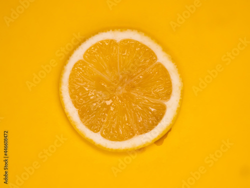 Isolated Lemon - Juicy Sliced Citrus Lemon