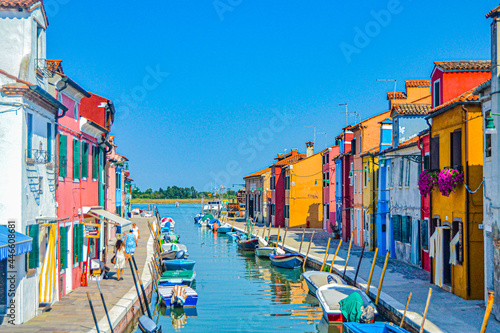 Obraz na płótnie colorful burano island venice italy