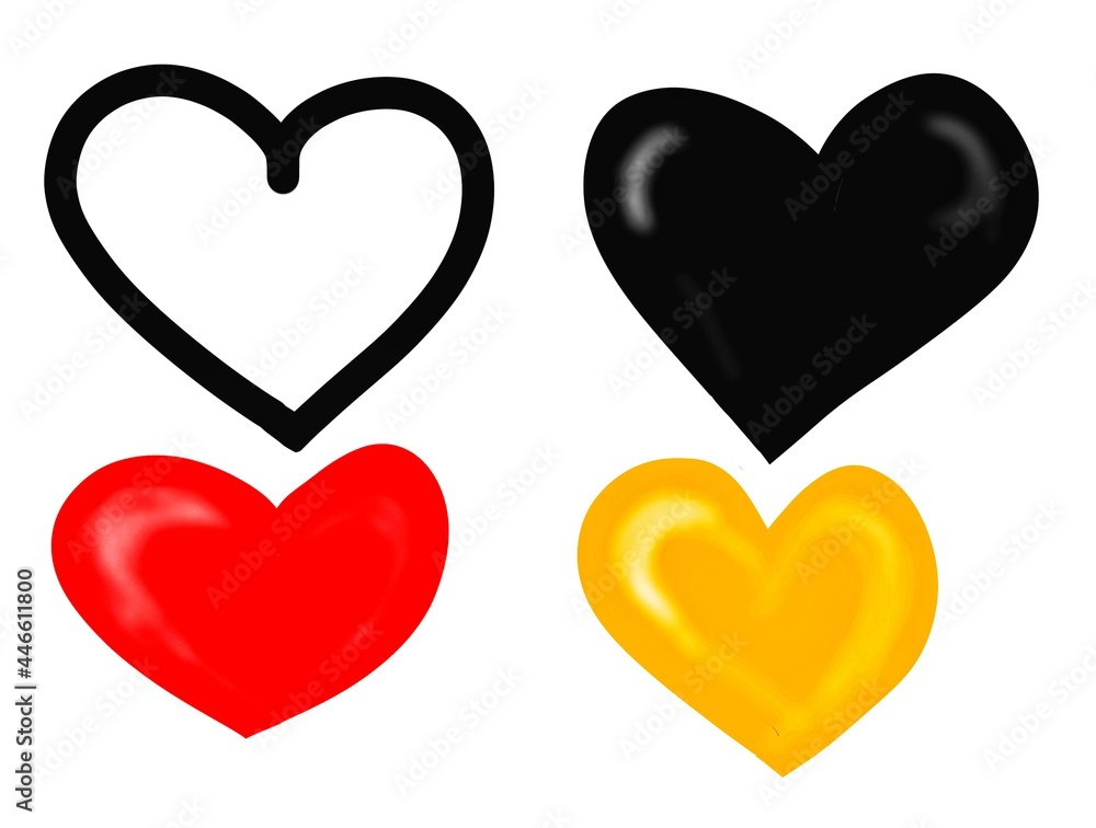 set of hearts set of hearts