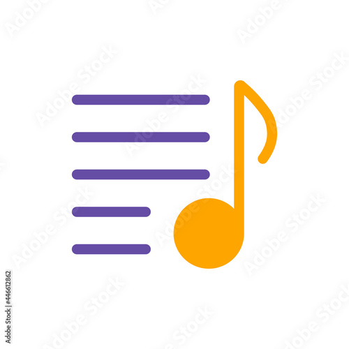 Music playlist vector icon. Musical note and list © nasik
