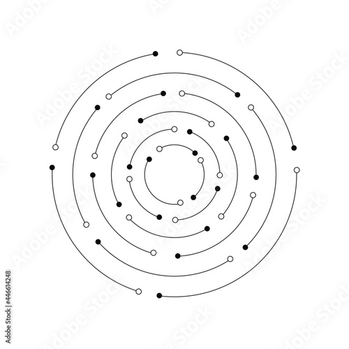 Abstract technology circuit board texture. Electronic motherboard. Communication and engineering concept. Vector illustration