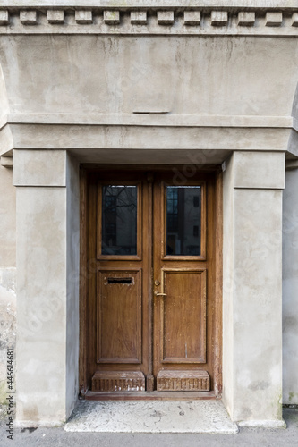 Wooden door in the building © Aleksandr