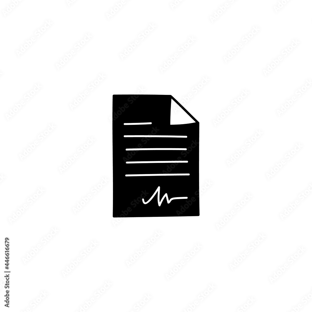 Agreement business document house icon in solid black flat shape glyph icon, isolated on white background Agreement business document house icon in solid black flat shape glyph icon, isolated on white background