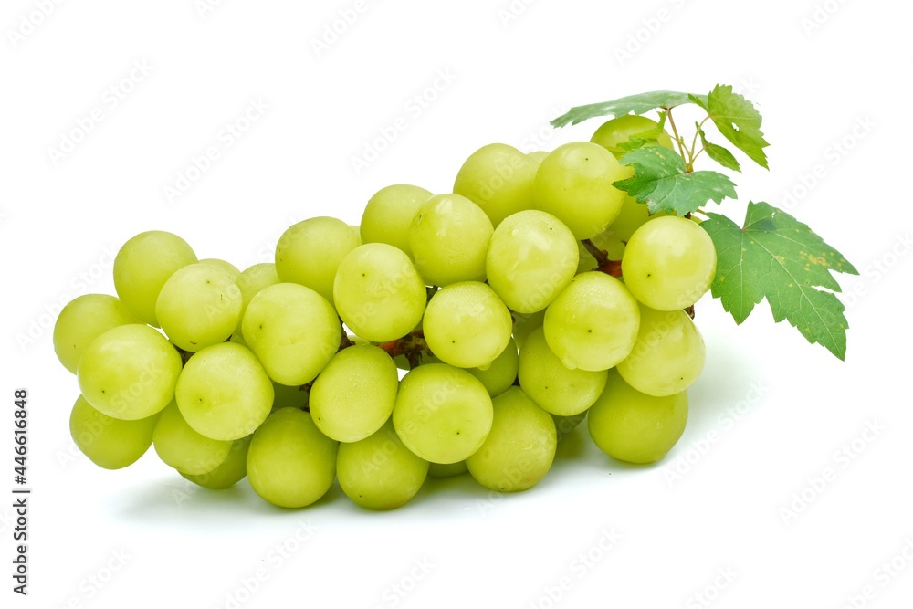 green grapes isolated on white