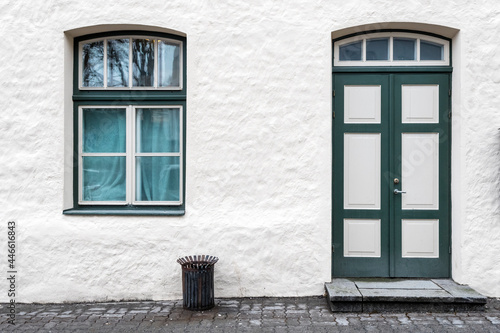 Wooden door in the building