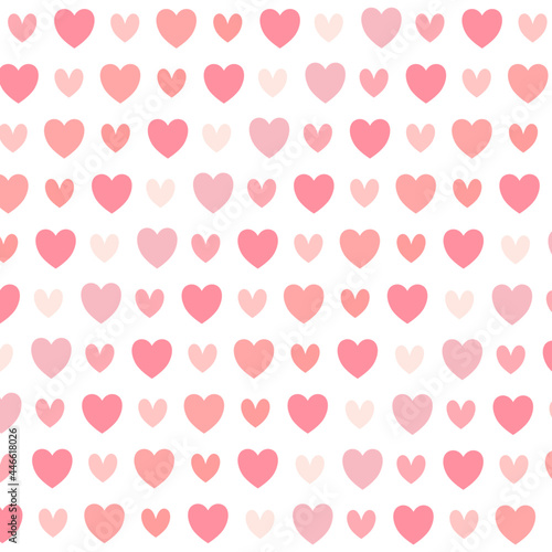 Wallpaper Mural Seamless pattern, hand drawn doodle hearts, Pastel color collection Torontodigital.ca