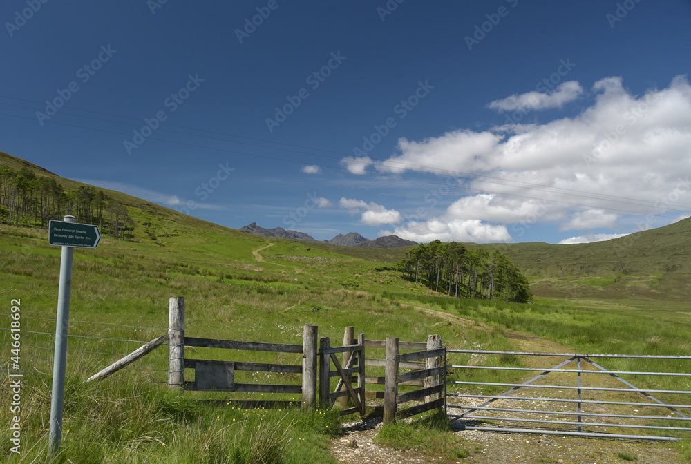 Path from Kilmarie to Camusanary on Isle of Skye, Inner Hebrides, Scotland