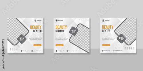 Creative concept social media template for Beauty and spa
