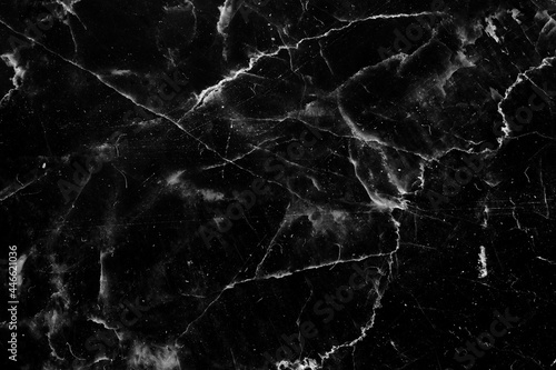 White patterned structure of black marble texture, abstract dark background for product design.