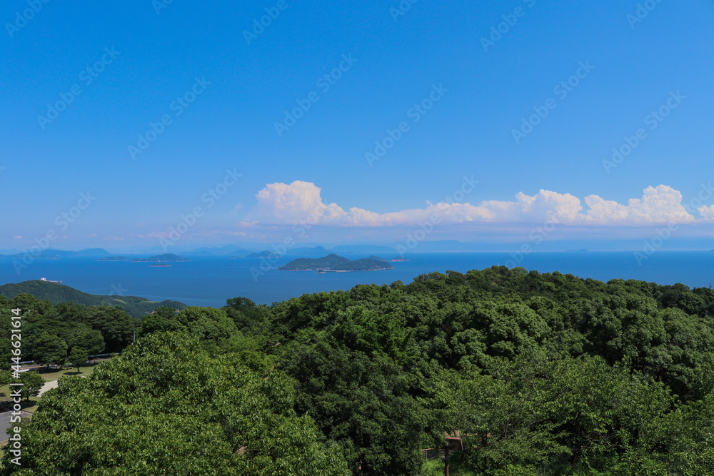広島県福山市　後山公園展望台の風景