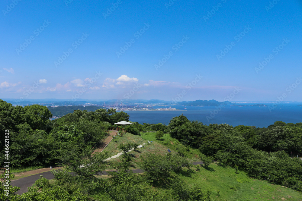 広島県福山市　後山公園展望台の風景