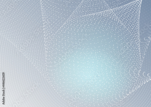 ブルーグレーの抽象的な点描画の背景画像