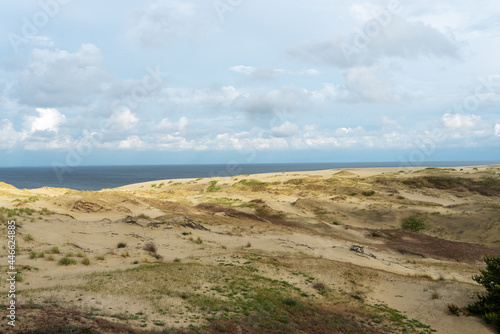 amazing view of sandy Grey Dunes at the Curonian Spit.