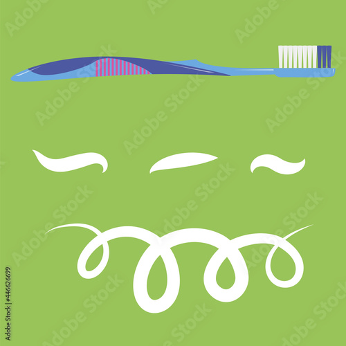 Plastic Toothbrush Dental Symbol. Oral Care. Mouth Cleaning Tool