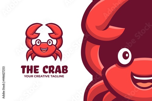 Crab Seafood Mascot Character Logo