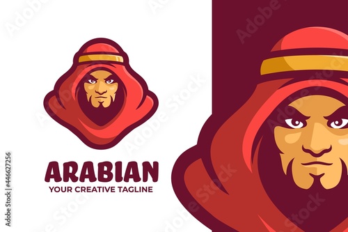 Arabian Man Mascot Character Logo