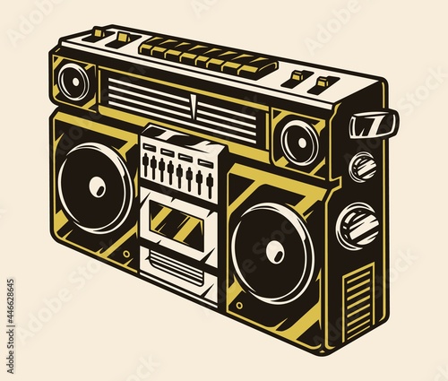 Retro ghetto blaster with radio