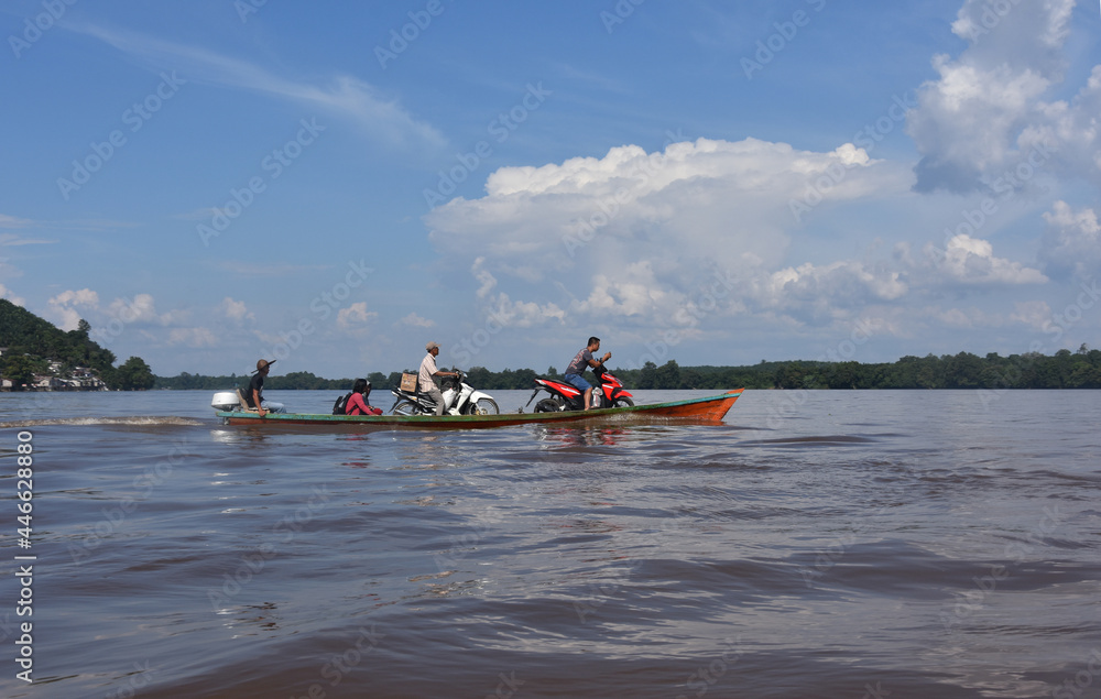 Crossing the River while on Motorcycle Crossing the River while on Motorcycle