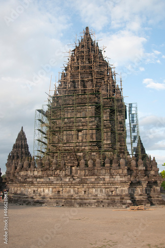 The Prambanan Temple in renovation 