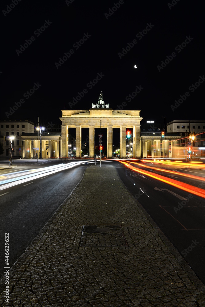 lights of night Berlin in summer