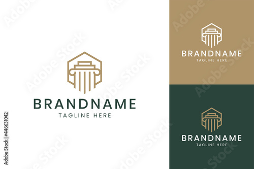 law line art logo design
