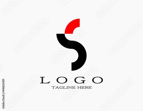 Free Download Abstract creative letter S logo with black and red. Design logo for your business. - GFXLoad