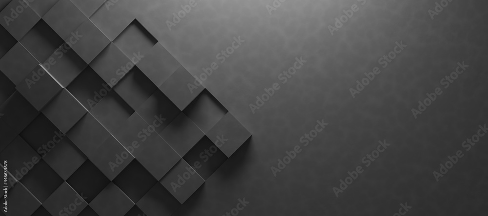 Abstract and Illustration of black box or cube background,light and shadow with free space, 3D rendering and copy space. Abstract and Illustration of black box or cube background,light and shadow with free space, 3D rendering and copy space.