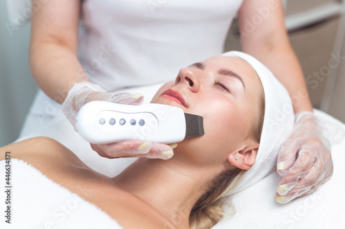 A holistic skin care treatment with an ultrasonic cleaner