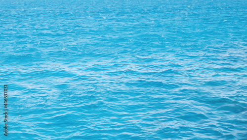 Texture and background of blue sea water