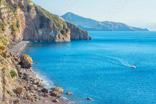 Valle Muria beach, Lipari, Aeolian Islands, UNESCO World Heritage Site, Sicily, Italy photo