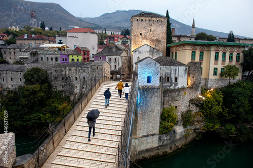 Mostar Bridge, UNESCO World Heritage Site, Mostar, Herzegovina, Bosnia and Herzegovina photo