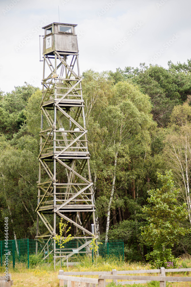 An old fire lookout tower located in Buckler's Forest Crowthrone, Southern United Kingdom
