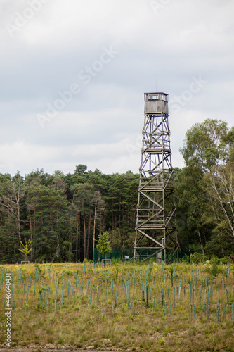 An old fire lookout tower located in Buckler's Forest Crowthrone, Southern United Kingdom photo