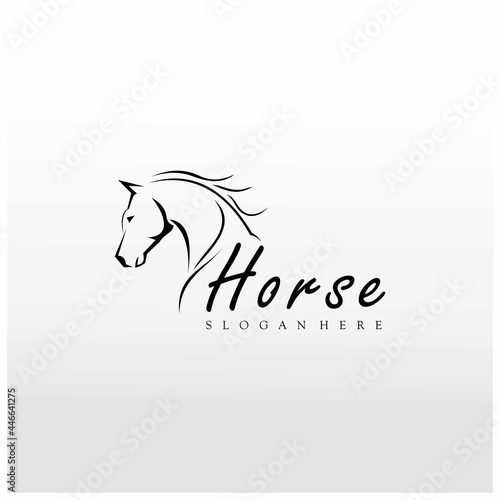 Horse ranch illustration logo design