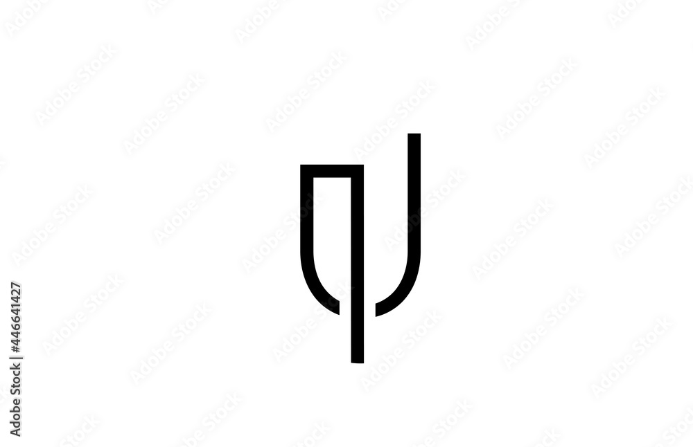 U black and white line alphabet letter logo for business icon. Simple creative template design for lettering and identity U black and white line alphabet letter logo for business icon. Simple creative template design for lettering and identity