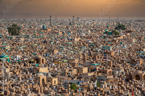 View over Wadi Al-Salam (Valley of Peace) Cemetery, Najaf, Iraq