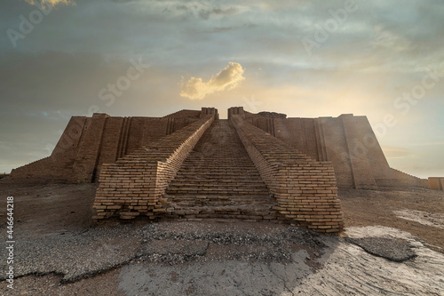 Ziggurat, ancient city of Ur, The Ahwar of Southern Iraq, UNESCO World Heritage Site, Iraq photo