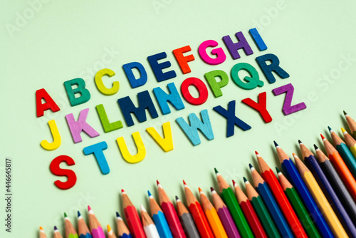 Colorful alphabet lettering
