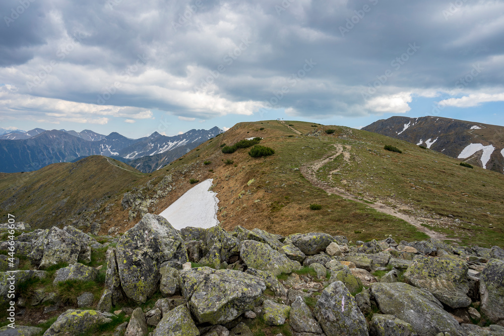 Slovak Western Tatras. View of the peak Brestova.