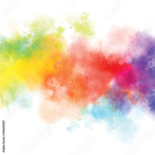 Colorful watercolor on white background illustration