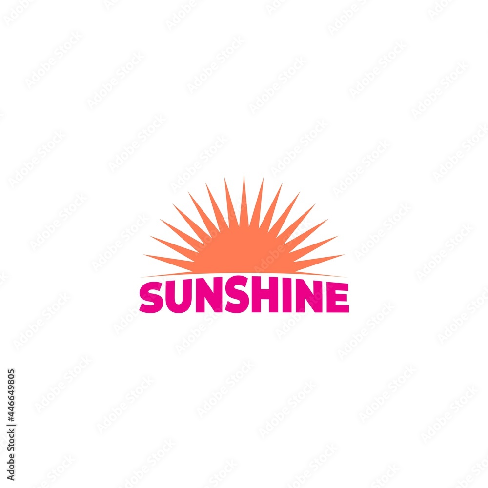 Fototapeta premium Simple Sunshine Logo Design Vector
