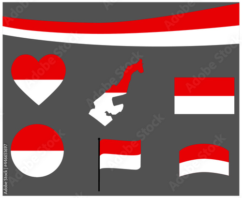 Free Download Monaco Flag Map Ribbon And Heart Icons Vector Illustration Abstract Design Elements collection - GFXLoad