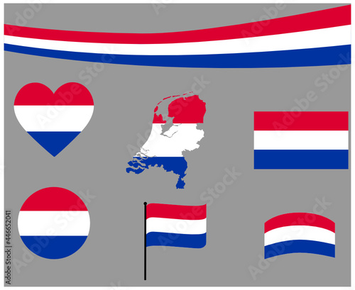 Netherlands Flag Map Ribbon And Heart Icons Vector Illustration Abstract Design Elements collection Free Download Netherlands Flag Map Ribbon And Heart Icons Vector Illustration Abstract Design Elements collection - GFXLoad