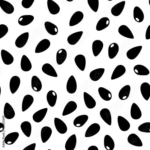 pattern of watermelon seeds vector seamless background for textiles.