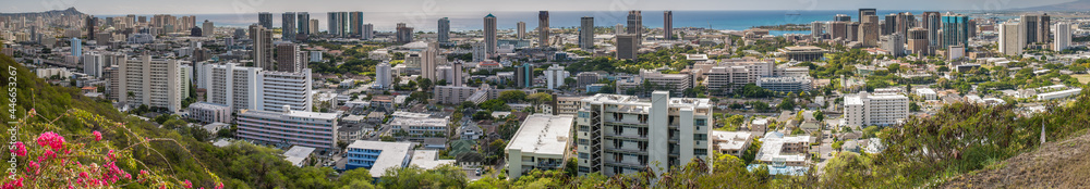 Naklejka premium Honolulu panorama
