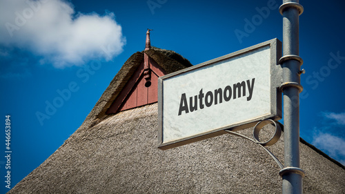 Street Sign to Autonomy photo