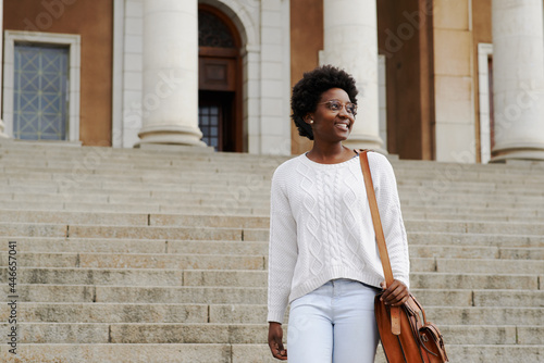 Canvas Print Enjoying her first year at college